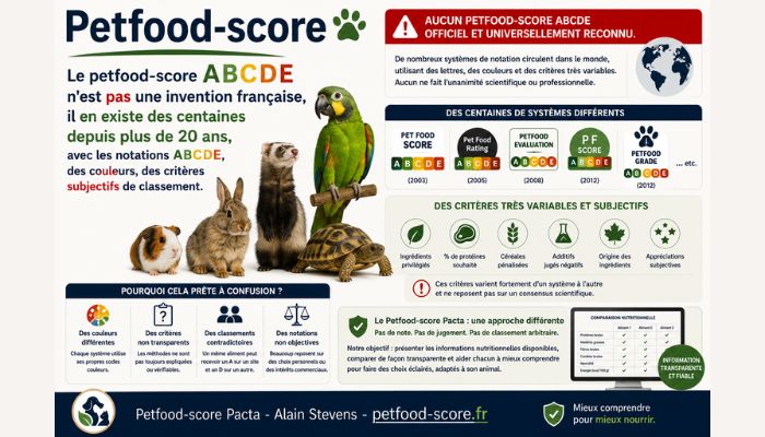 Le Petfood-score ABCDE n'est pas une invention française.