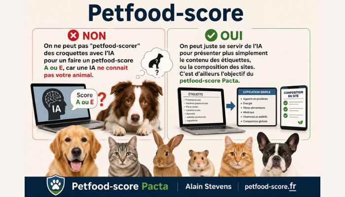 Petfood-score et intelligence artificielle : ce que l’IA peut faire et ne peut pas faire.