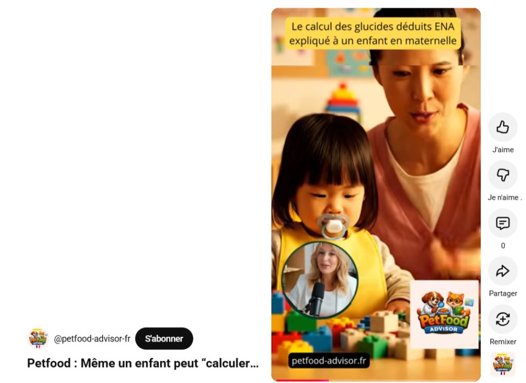 calcul des glucides déduits par un enfant