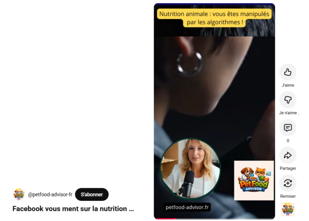 Facebook ne montre pas les meilleurs conseils en nutrition animale