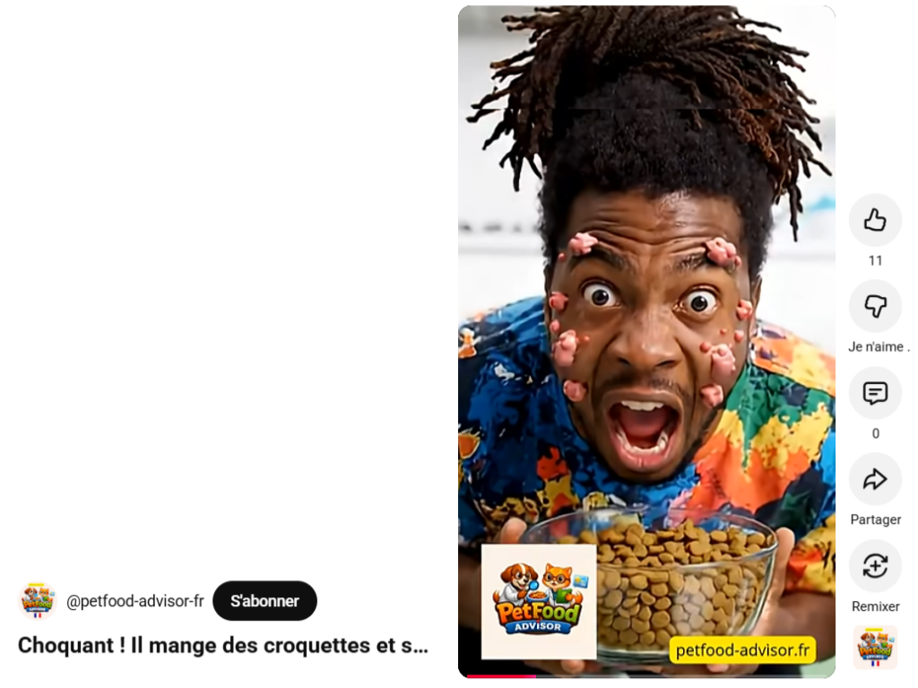 Il mange des croquettes et “prouve” qu’elles sont toxiques ?