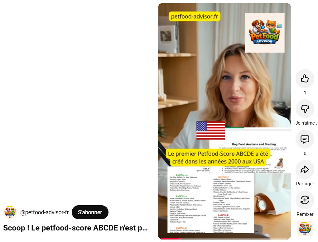 Petfood-score ABCDE : une origine méconnue aux États-Unis