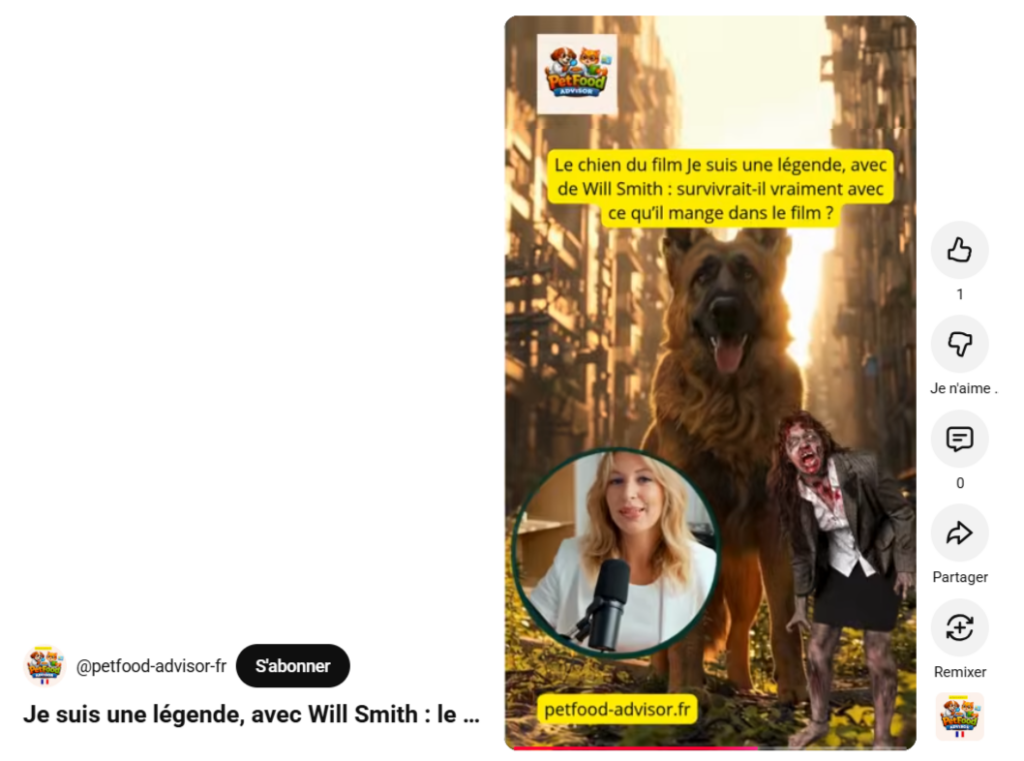 Vidéo je suis une légende