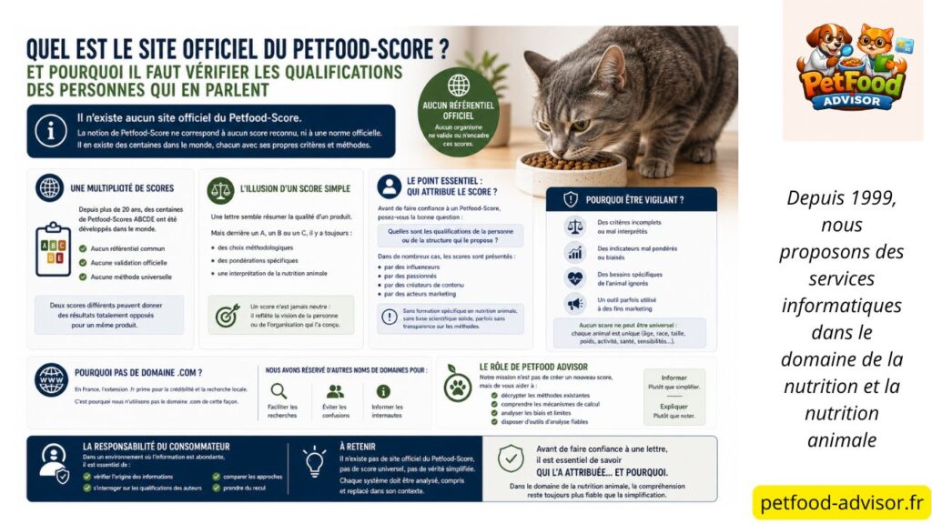 Quel est le site officiel du petfood-score