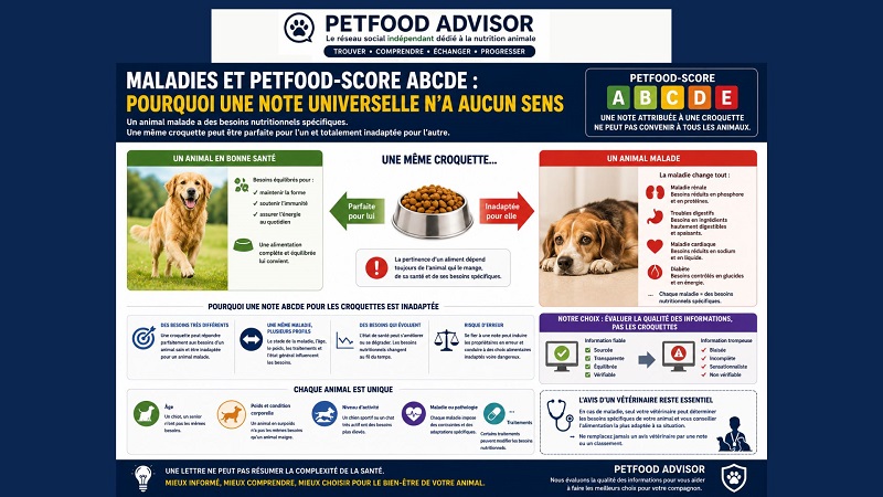 Le petfood-score ABCDE et les maladies